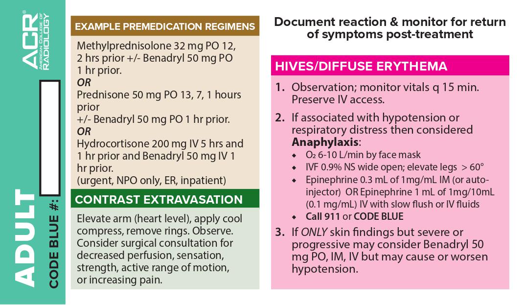 Adult Contrast Reaction Ria Protocols 9835